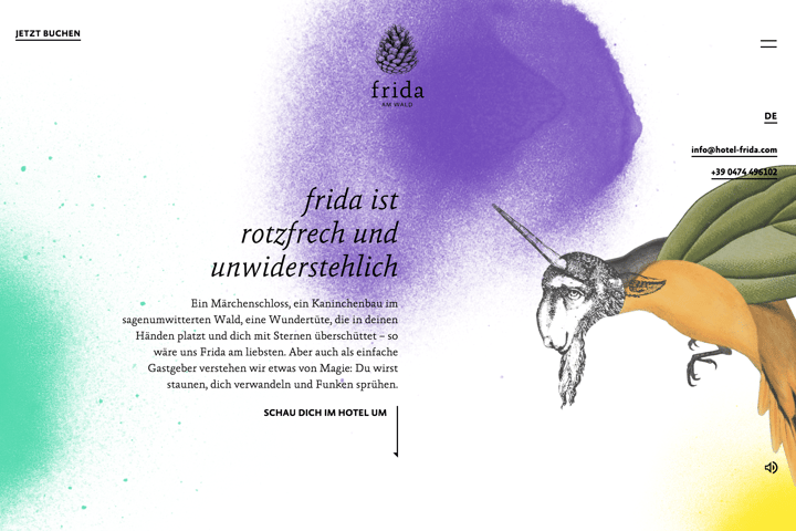Frida am Wald website preview